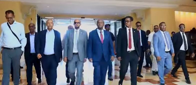 Daawo: Wefti Uu Hogaaminayo Gudoomiye Cali Xaamud Jibriil Oo Gaadhay Dalka Jabuuti.