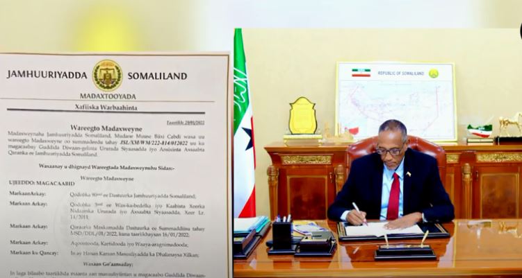 Daawo: Madaxweynaha Somaliland oo Magaacabay Gudida Diwaangelinta Ururada Siyaasada