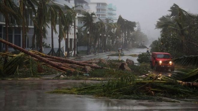 Duufaanta Irma oo khasaare ka geysatay Florida