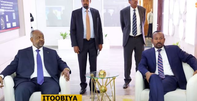 Daawo: Madaxweynaha Djibouti iyo Raisulwasaare Aby Ahmed oo kulan ku yeeshay Addis ababa